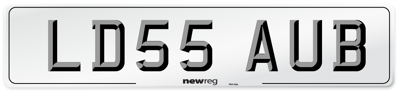LD55 AUB Number Plate from New Reg